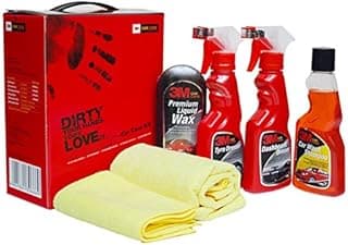 3M Large Car Care Kit | Car Shampoo | Tyre Dresser | Dashboard Dresser | Liquid Wax | Microfiber Cloth (All in One) - view 1