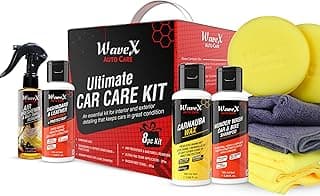 WaveX Car Cleaning Kit - Contains Car Polish, Car Dashboard Polish, Car Shampoo, Car Perfume, 2 Microfiber Towel And 2 Applicators - view 1